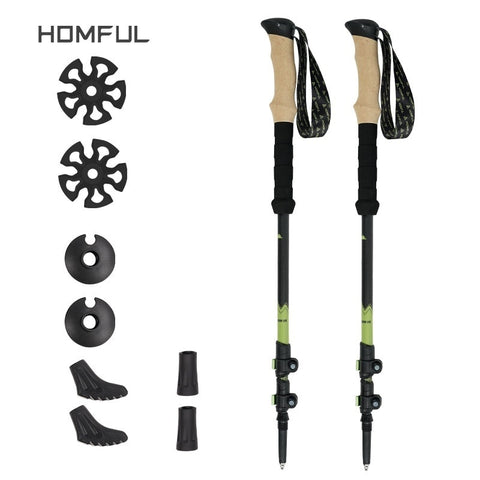 Pair/2pcs Carbon Fiber Trekking Poles