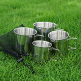 4PCS Stainless Cups  Cookware Equipment Accessory