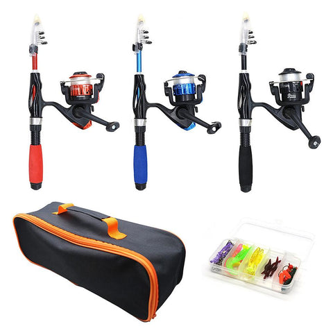 Telescopic Fishing Pole With Reel Bait Box