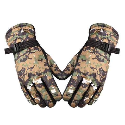 Camouflage Hunting Gloves Windproof Fleece Internal Warm Gloves