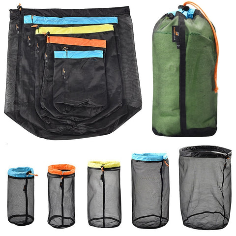 Ultralight  Storage Mesh Bag Sports Drawstring Storage Bag