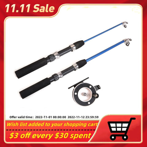 74cm/110cm Ice Winter Fishing Rods & Reel