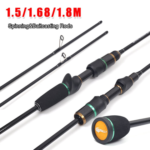 Ultralight Carbon Fiber Portable Spinning Rods