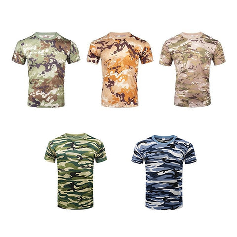 Camouflage T-shirt Comfortable Polyester Sportswear