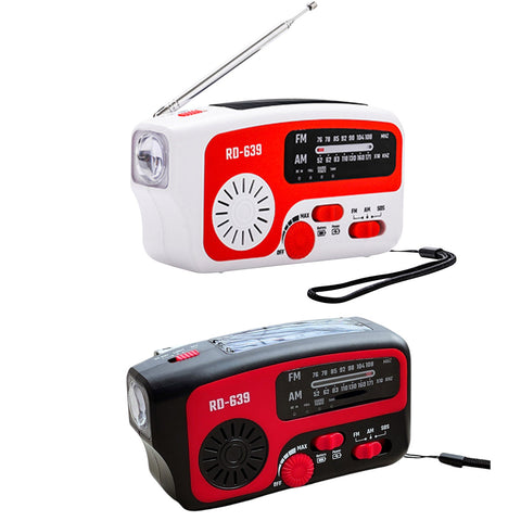 Emergency Portable Radio Weather Radio With Flashlight