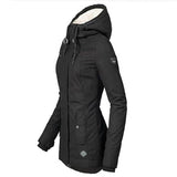 Women&#39;s Winter Plus Velvet Jacket Windproof Waterproof Hooded Coat Outdoor Sports Cloths For Climbing Cycling Fishing 2023